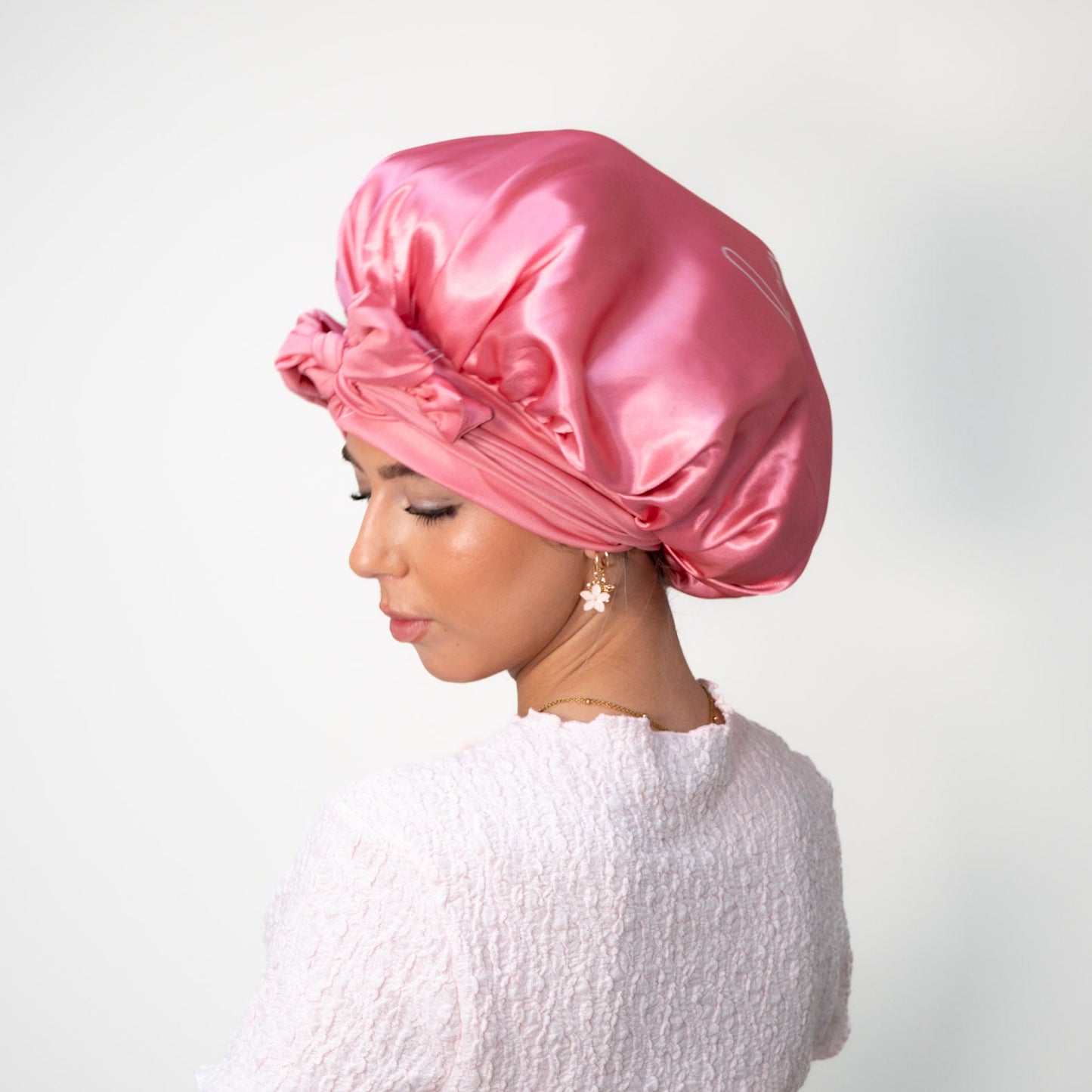 Honey Lane Pink Hair Bonnet