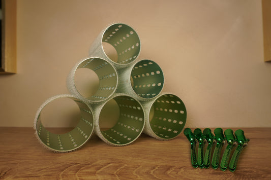 The Saige Set - Extra Wide Quick Grip 8 Piece Roller Set