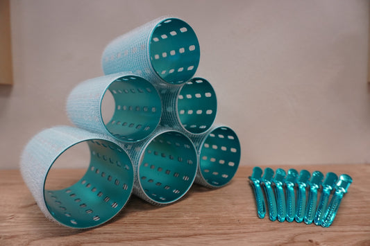 Pre-Order: The Skye Blue Set - Extra Wide Quick Grip 8 Piece Roller Set