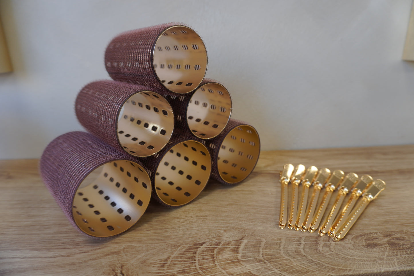 The Cindy Set - Extra Wide Quick Grip 8 Piece Roller Set